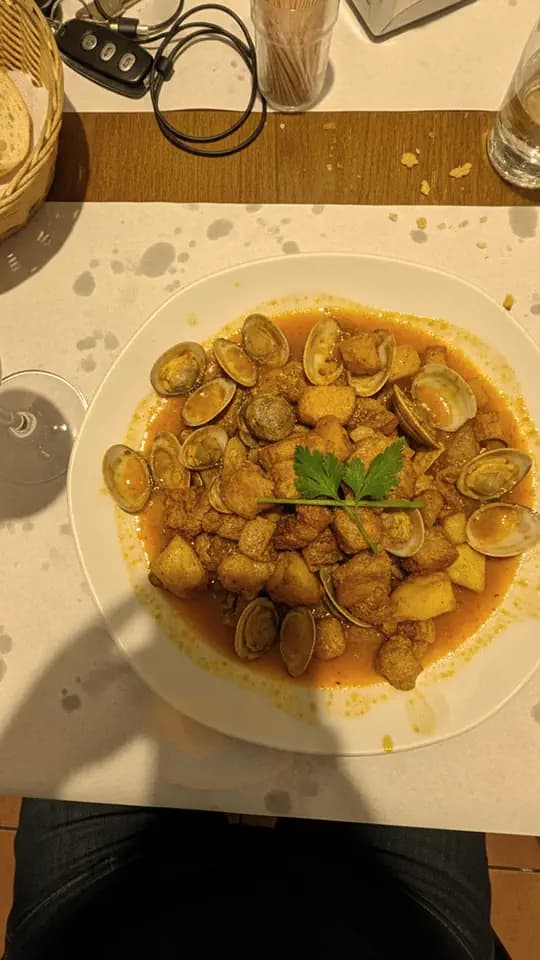 Carne de Porco à Alentejana — foto amador